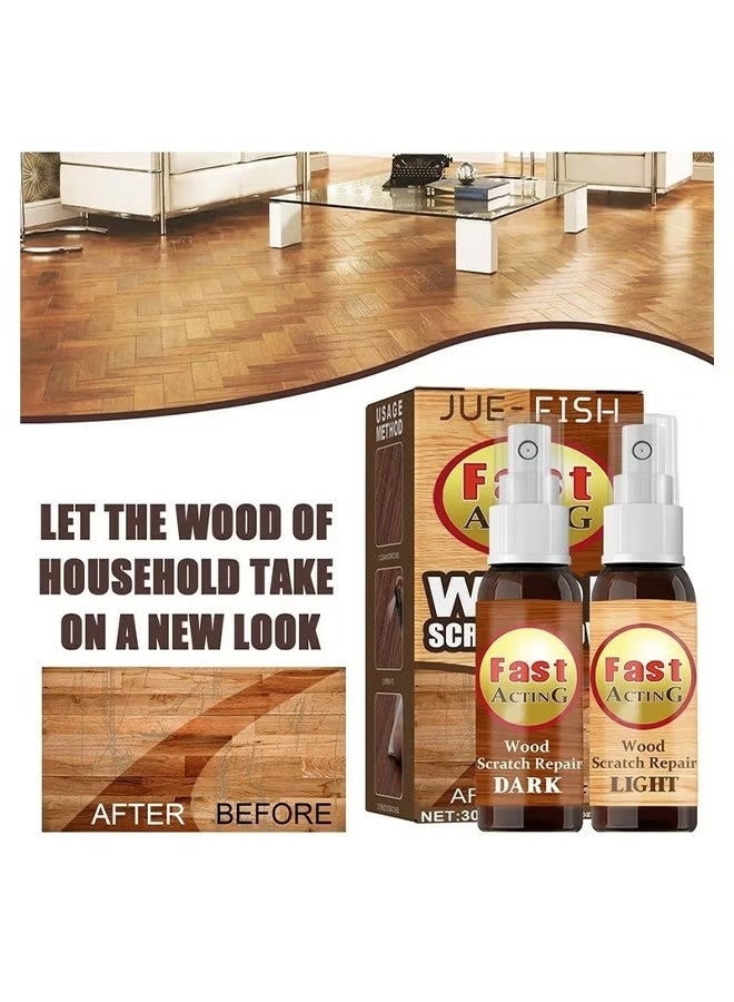 JUE-FISH Wood Scratch Cover - 2 Pack fix it for Wood - Wood Furniture Repair Scratch Remover Set for Fast Acting Wood Scratch Repair - Waxing Refinishing Set, Wooden Scratch Remover Spray for Floors, Tables, Carpenters - Image 4