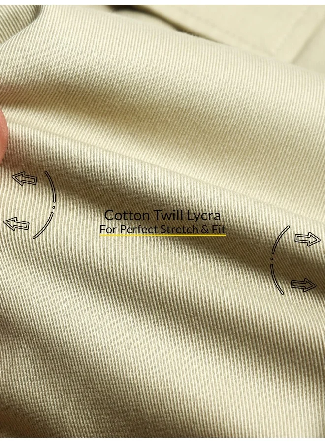Beyoung Beige Utility Pockets Shirt for Men