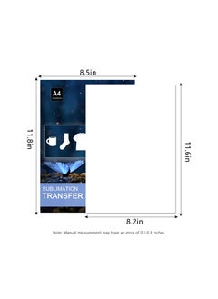 SYOSI Sublimation Paper 100 Sheets Heat Transfer Paper 8.5x11 inch, Apply for personalize Tumbler, Light Colored T-shirts and Other Sublimation Blanks, Compatible with Inkjet Sublimation Printer 105g  - Image 2