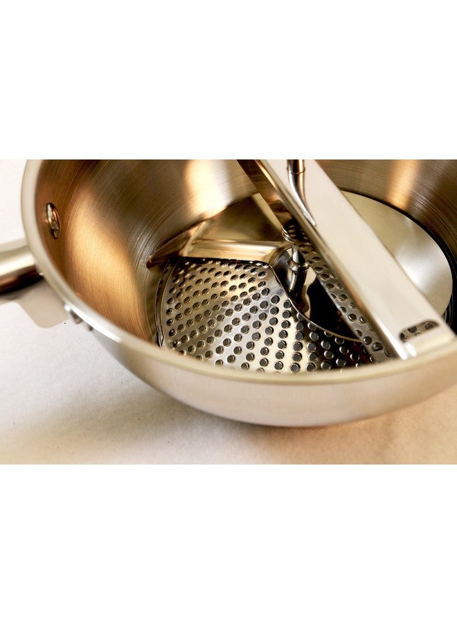 ExcelSteel Food Mill W/3 Grinding Sizes, 17" x 8.25" x 3.75", for Versatile Textures in Soups, Sauces, and Foods, Medium - Image 4