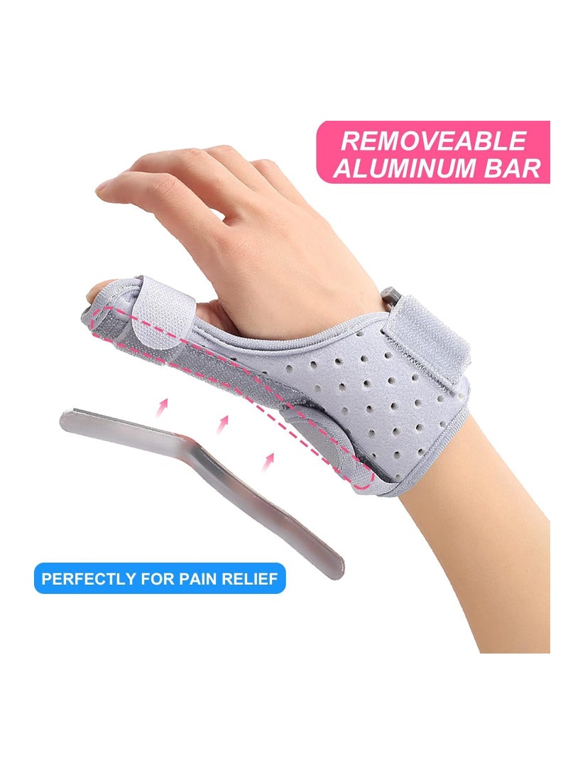 RATSAW Reversible Thumb and Wrist Brace for Both Hands Comfortable Spica Support Splint for Sprains Arthritis BlackBerry Thumb Lightweight and Breathable Unisex Gray 1 Pack  - Image 5