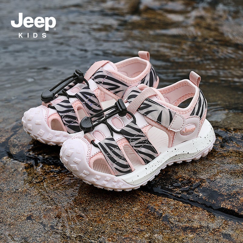 Jeep Children'S Baotou Sandals Summer Boys Tracing Shoes Women'S Big Children'S Frame Shoes Students Beach Shoes - Image 4