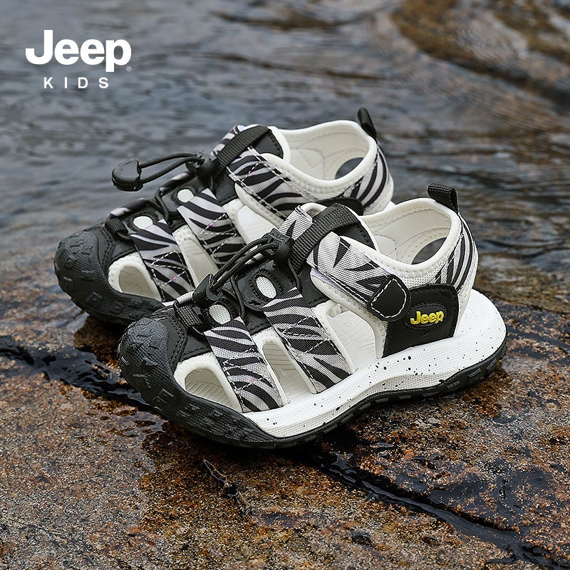 Jeep Children'S Baotou Sandals Summer Boys Tracing Shoes Women'S Big Children'S Frame Shoes Students Beach Shoes - Image 5