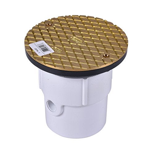 Oatey "Oatey 74127 3"" or 4"" PVC General Purpose Cleanout w/ 6"" BR Cover,", white - Image 1