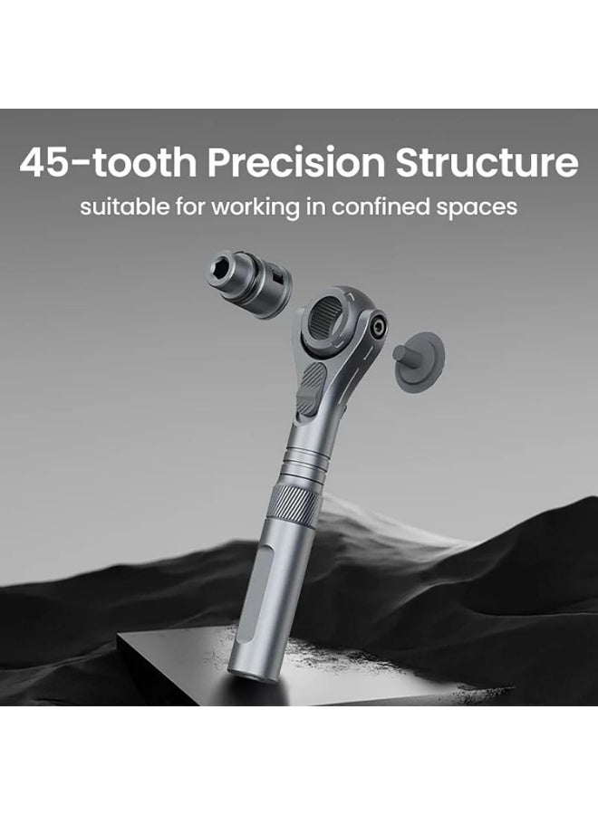 40-in-1 Multi Bit Magnetic Screwdriver Set Upgraded 2025 with Detachable Ratchet Handle|180 Rotating|Ratcheting Screwdriver Set for Electrical,Automotive,Mechanical,Bicycle,Furniture Repair - Image 4