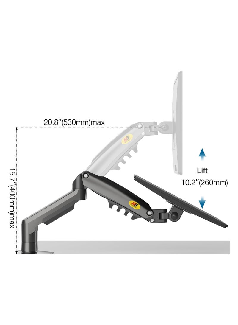NB Dual Monitor Desk Mount Stand Full Motion Swivel Computer Monitor Arm for Two Screens 17-27 Inch with 4.4~19.8lbs Load Capacity for Each Display F160 - Image 4