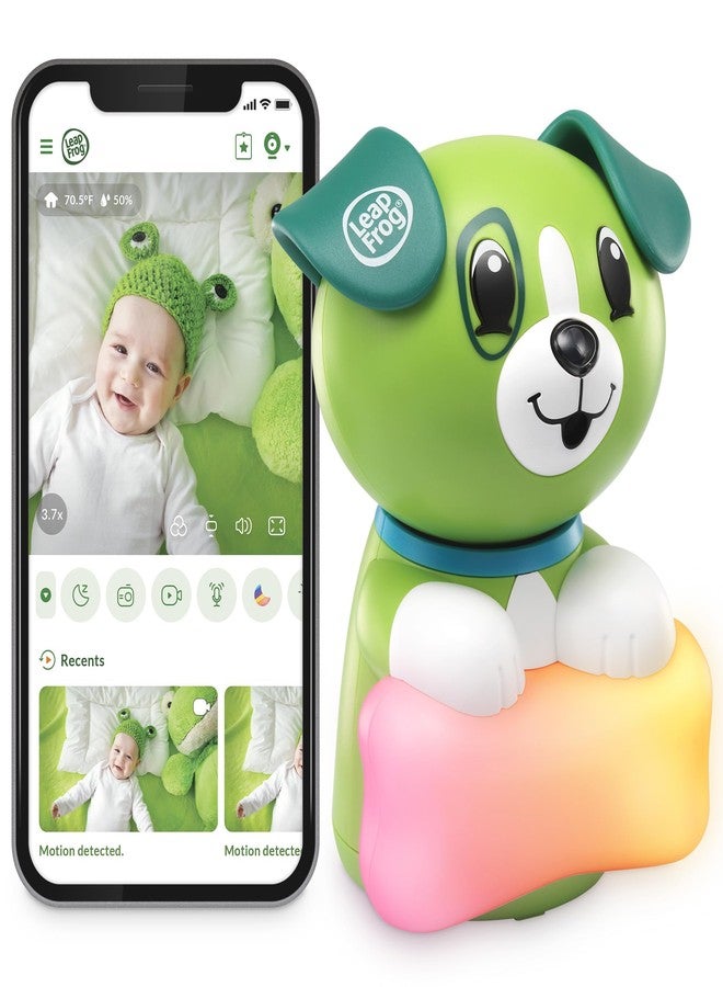 LeapFrog Scout LF2911 Baby Monitor Camera, WiFi Remote Access, 1080p HD 360 ° Pan & Tilt Smart Camera, 2-Way Audio Talk, Night Light, Night Vision, Soothing Sounds, Temp. & Humidity Sensor - Image 1