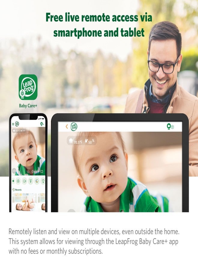 LeapFrog Scout LF2911 Baby Monitor Camera, WiFi Remote Access, 1080p HD 360 ° Pan & Tilt Smart Camera, 2-Way Audio Talk, Night Light, Night Vision, Soothing Sounds, Temp. & Humidity Sensor - Image 2