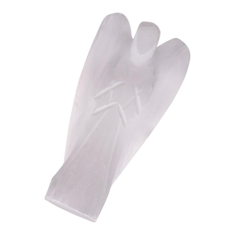 Plus Value Natural Pocket Selenite Angel Guardian Statue Figurine Handcarved Reiki Chakra Aura Healing Crystal 2 Inches - Image 4