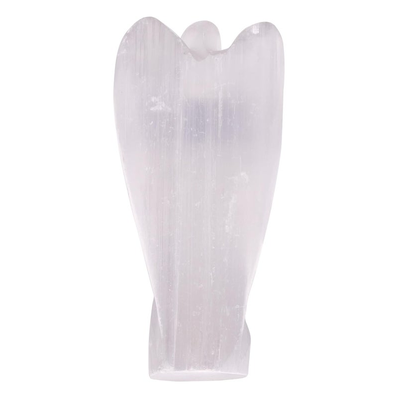 Plus Value Natural Pocket Selenite Angel Guardian Statue Figurine Handcarved Reiki Chakra Aura Healing Crystal 2 Inches - Image 3