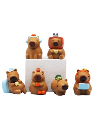 Six-Piece Set Of Capybara Figures Model Ornaments Suitable For Collection And Gift ,Bag Pack - pzsku/Z6598F48E74D9E614FC41Z/45/_/1724053244/882f0833-b57d-4ab9-91a2-0c2b912f98bf