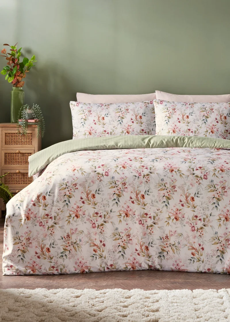 Matalan Green Peonies Duvet Set