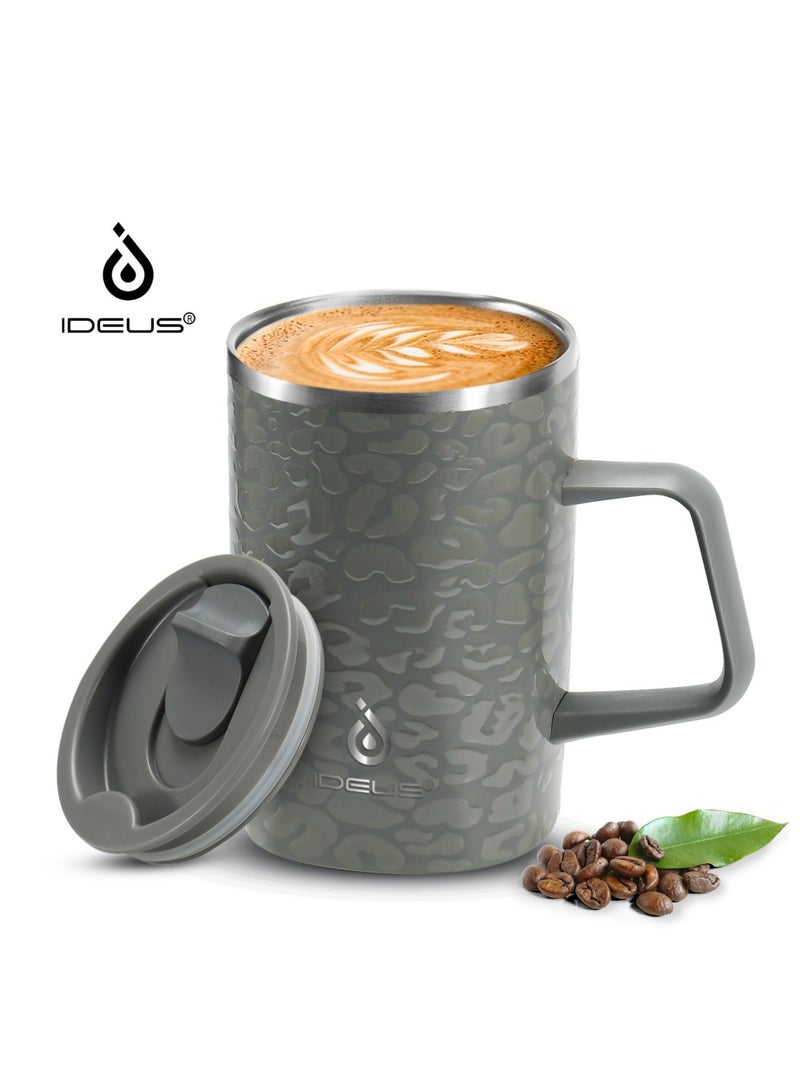 IDEUS 304 Stainless Steel Large Capacity Vacuum Insulated Lunch Box Portable 20oz/600ml Stewing Jar - Image 1