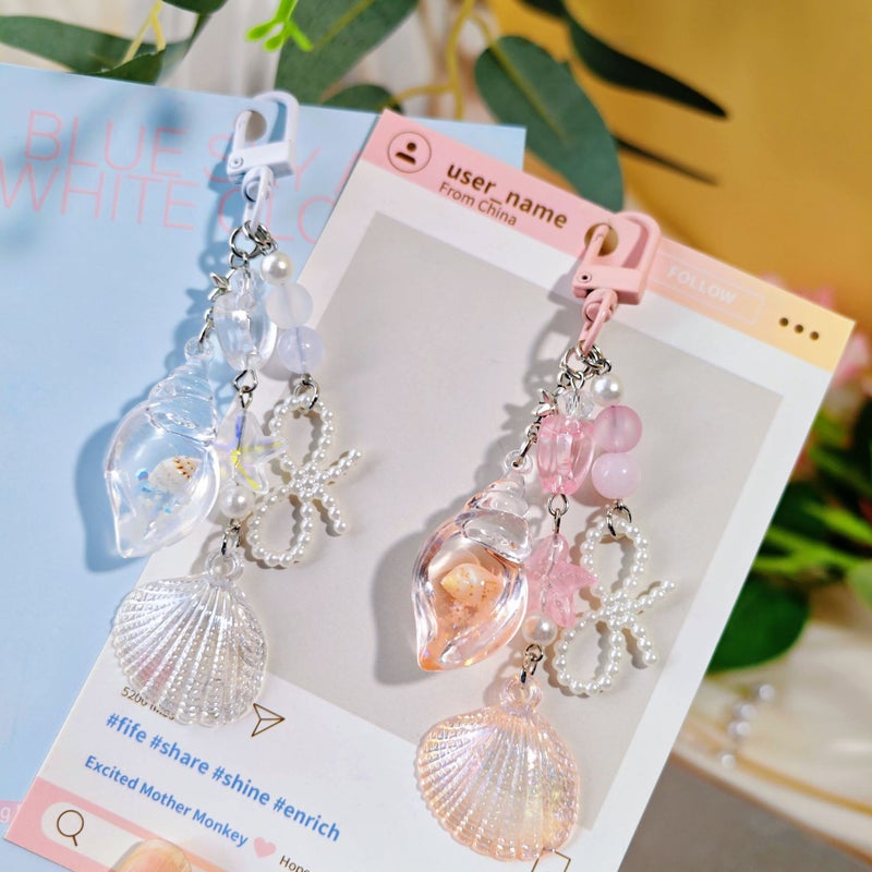 الأصلي حلمي المحيط مضيئة قشرة قشرة قلادة, ملونة Keychain, حقيبة الظهر قلادة, سلسلة الهاتف المحمول, هدية بالجملة - Image 4