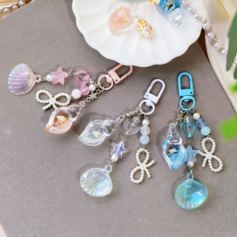 الأصلي حلمي المحيط مضيئة قشرة قشرة قلادة, ملونة Keychain, حقيبة الظهر قلادة, سلسلة الهاتف المحمول, هدية بالجملة - Image 2