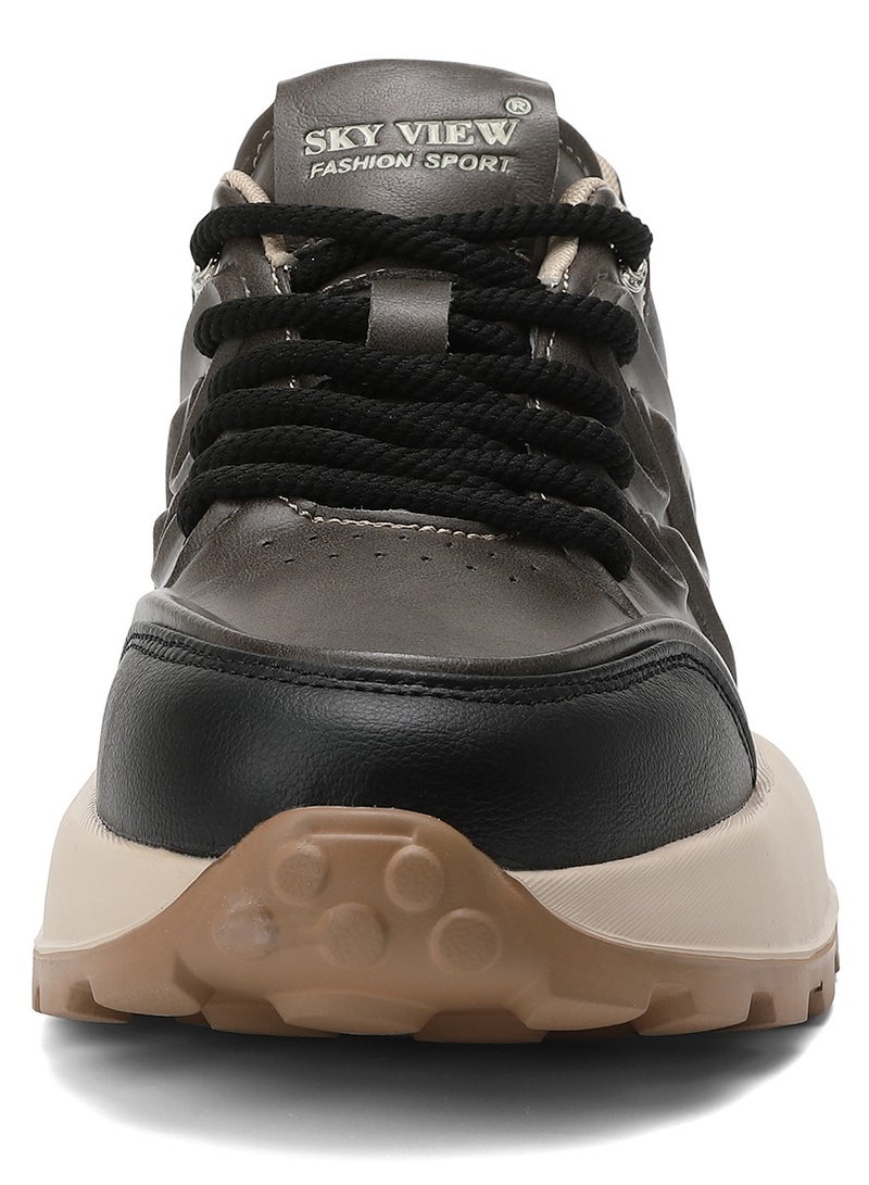 Sky View Men's Fashion dress sneakers Casual Business Work indoor outdoor lightweight Breathable All-match Walking Shoes Sports Lace Up Soft Sole Comfort Shoes - Image 3