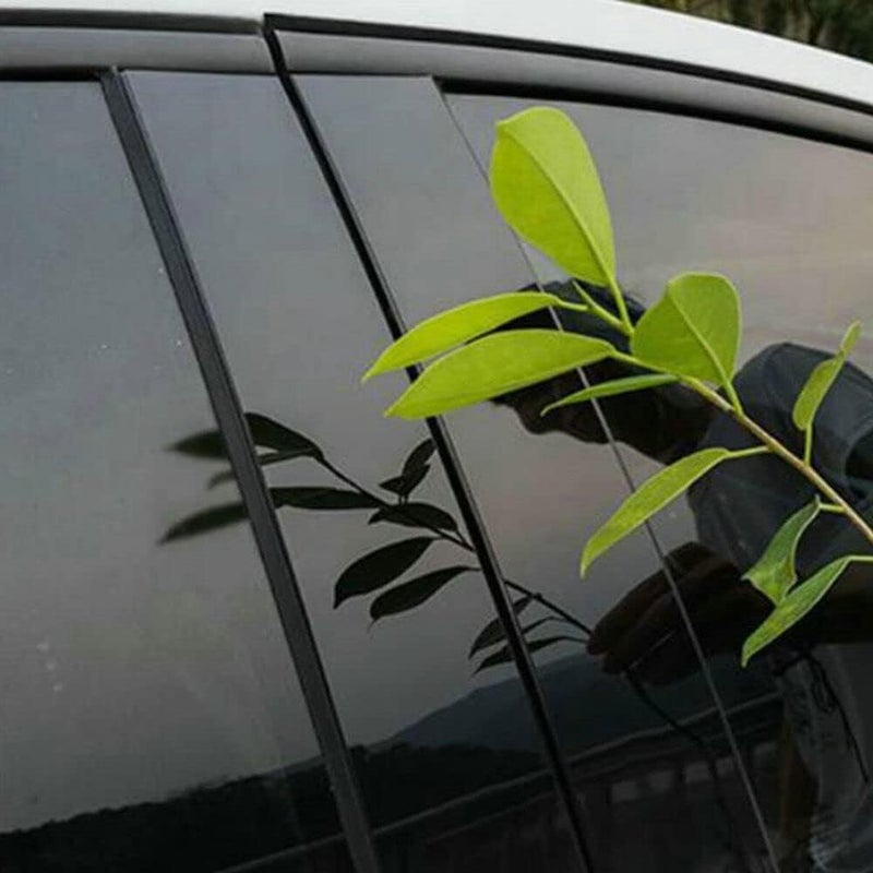 Bayyee غطاء عمود الباب الأسود اللامع Bayyee 6 قطع لسيارات إنفينيتي G35 G37 - Image 5