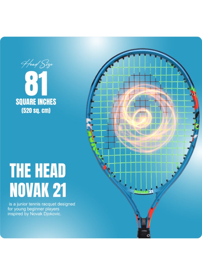 HEAD Novak 21 (2022) Kids Tennis Racquet – Junior Youth Tennis Racket Inspired by Novak Djokovic, Lightweight Pre-Strung Frame for Beginner Children Ages 4–6 - Premium tennis_racquets designed for performance, durability, and comfort - Image 5