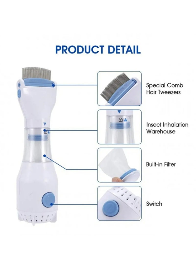 Generic 240V Electrical Head Lice Comb Lice Solution Chemical Free Kills Head Lice Capture Lice Removal Treatment Lice Combs and Vacuums Machine for lice removed from Head V-Comb  - Image 4