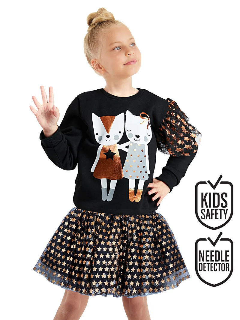 دينوكيدس تنورة تول بنجوم نحاسية للبنات