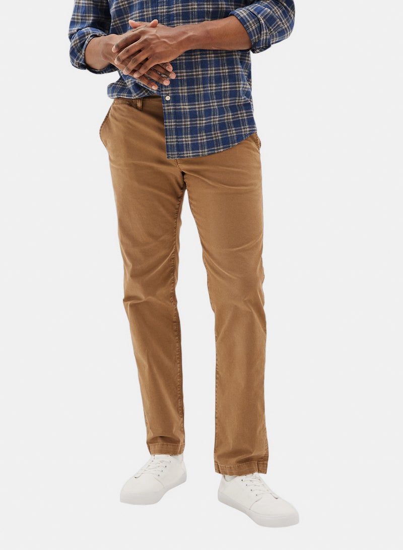 American Eagle AE Flex Original Straight Lived-In Khaki Pant - Image 1