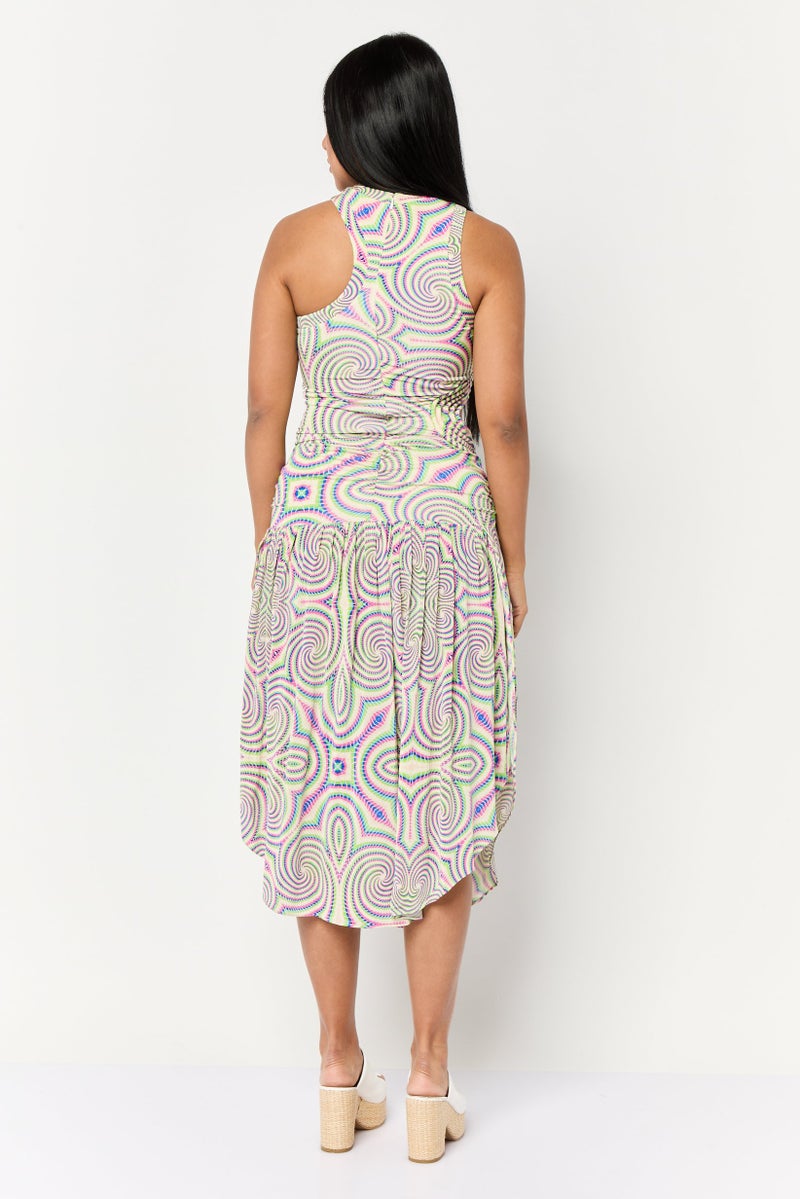 STELLA MCCARTNEY Women Allover Print Cut-Out Maxi Dress, Multicolor  - Image 4
