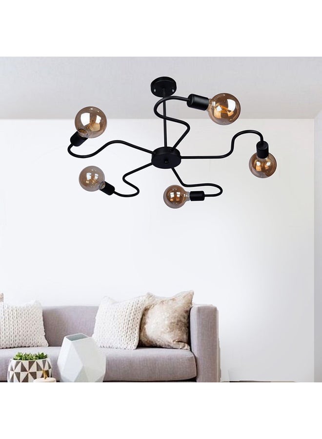 El Rawda Lighting Berry Ceiling Lamp | modern decorative LED E27 pendant light ceiling lamp hanging | suitable for any room | Color: Black | Size: 40x75 cm - Image 2