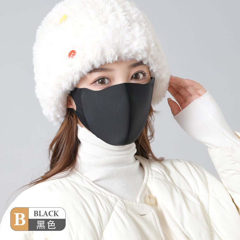Winter Warm Fashion Mask for Women Khaki  - Image 5