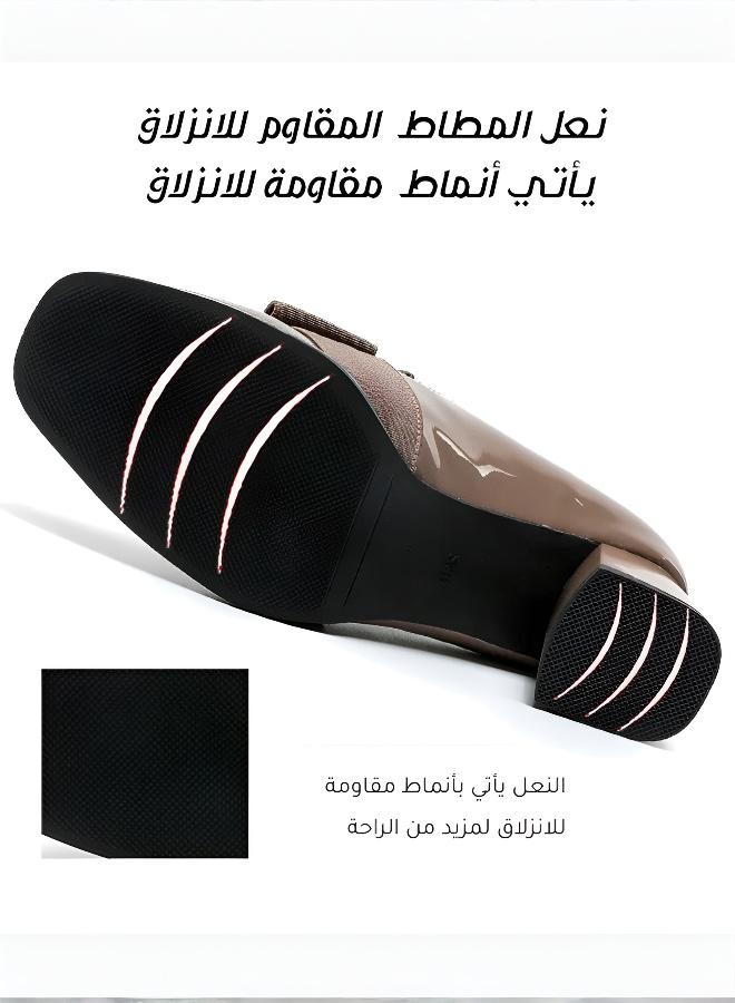 general Chic Square-Toe Block Heel Flats - Image 3