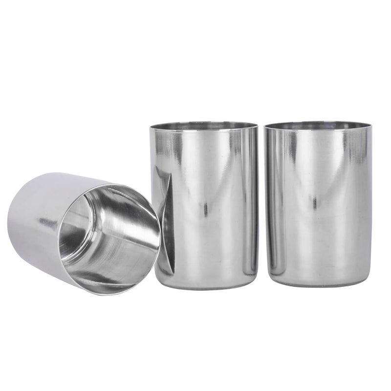 faas Stainless Steel Water Glass Juice Glass Capacity of 300 Ml 6 Pcs - Image 2