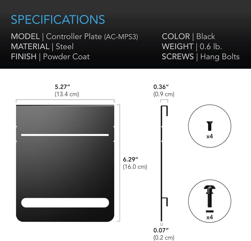 AC Infinity Grow Tent Mounting Plate 5x6”, Powder Coat Black Steel Platform for Controller Mounting and Lightproof Cable Management, Fit for CLOUDLAB Advance Grow Tents Slow wear optimized quality - Image 5