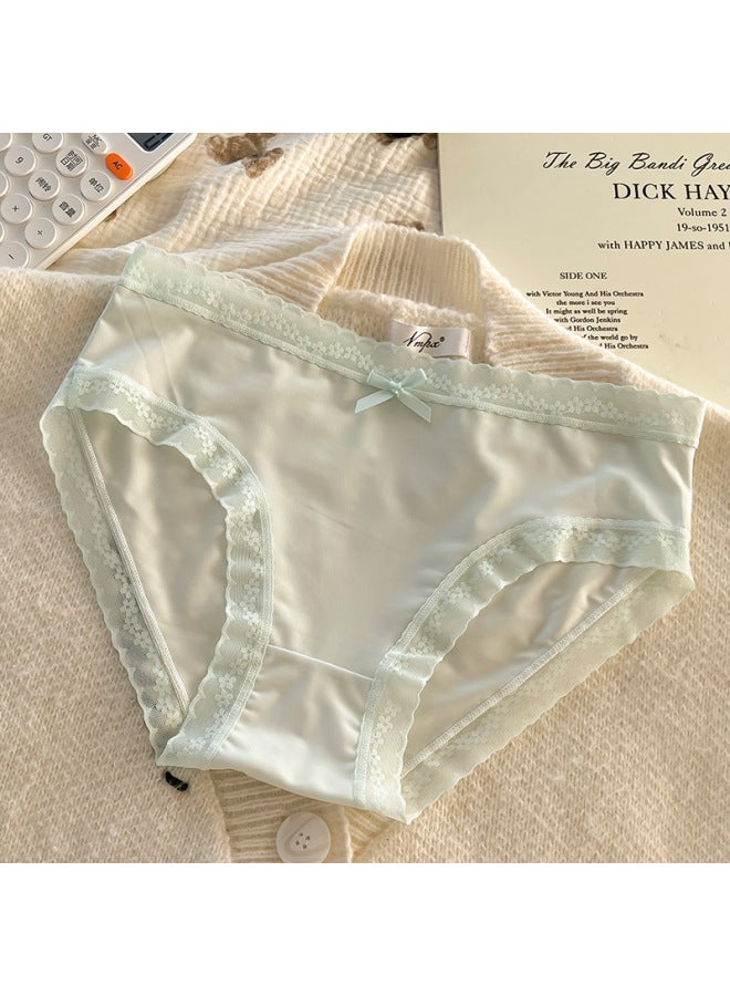 Ice Silk Lace Mask Underwear Girl Seamless Quick-drying Women's Underwear Comfortable Breathable Cotton Crotch Class A Baby Cotton