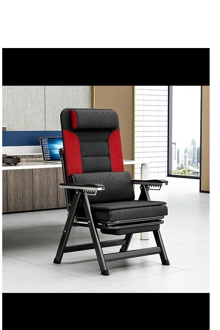 Harmony Homes Harmony Home Adjustable Zero Gravity Recliner Chair with Padded Headrest & Lumbar Pillow – Foldable Patio Lounger for Outdoor & Indoor Use – Red & Black - Image 3