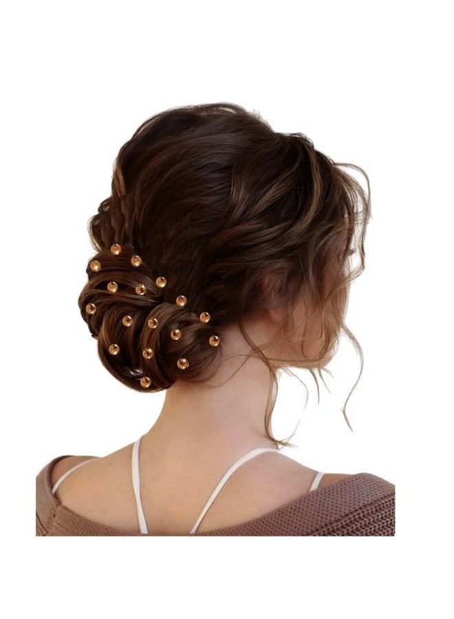 Ansh Elegant Round Hair Stickers: Easy Application, 36 Pieces, Versatile Design for All Hair Types, Adds Glamour, Ideal for Any Occasion, Lightweight and Comfortable_2851_Golden - Image 2