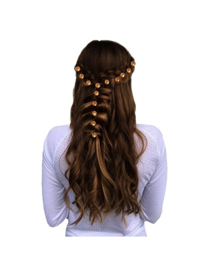 Ansh Elegant Round Hair Stickers: Easy Application, 36 Pieces, Versatile Design for All Hair Types, Adds Glamour, Ideal for Any Occasion, Lightweight and Comfortable_2851_Golden - Image 3