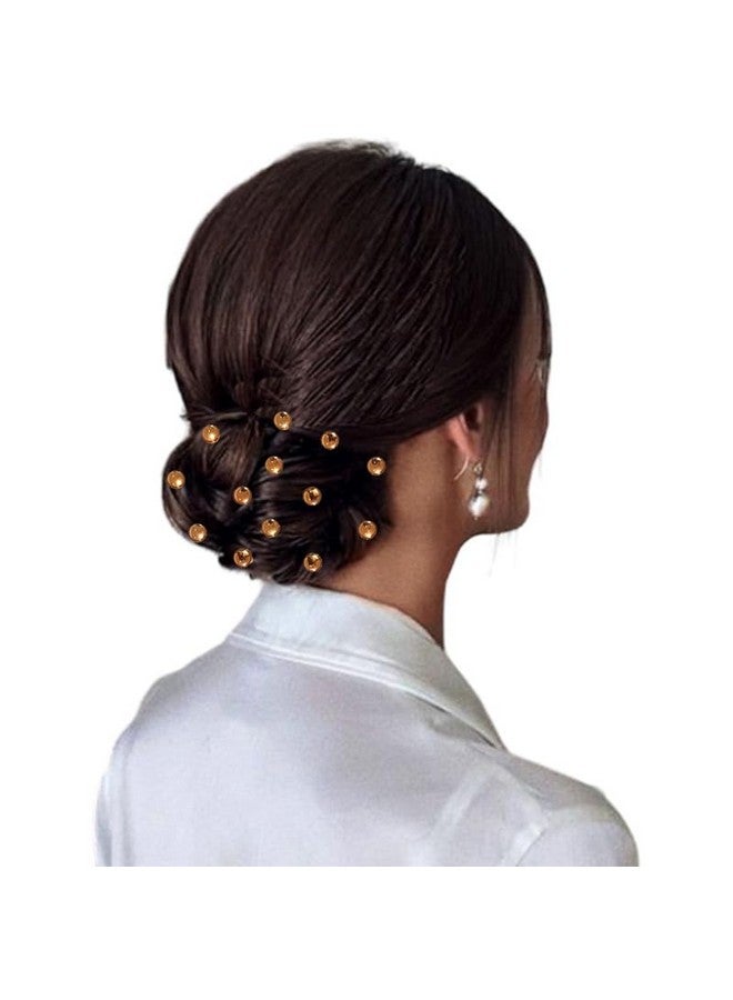 Ansh Elegant Round Hair Stickers: Easy Application, 36 Pieces, Versatile Design for All Hair Types, Adds Glamour, Ideal for Any Occasion, Lightweight and Comfortable_2851_Golden - Image 5