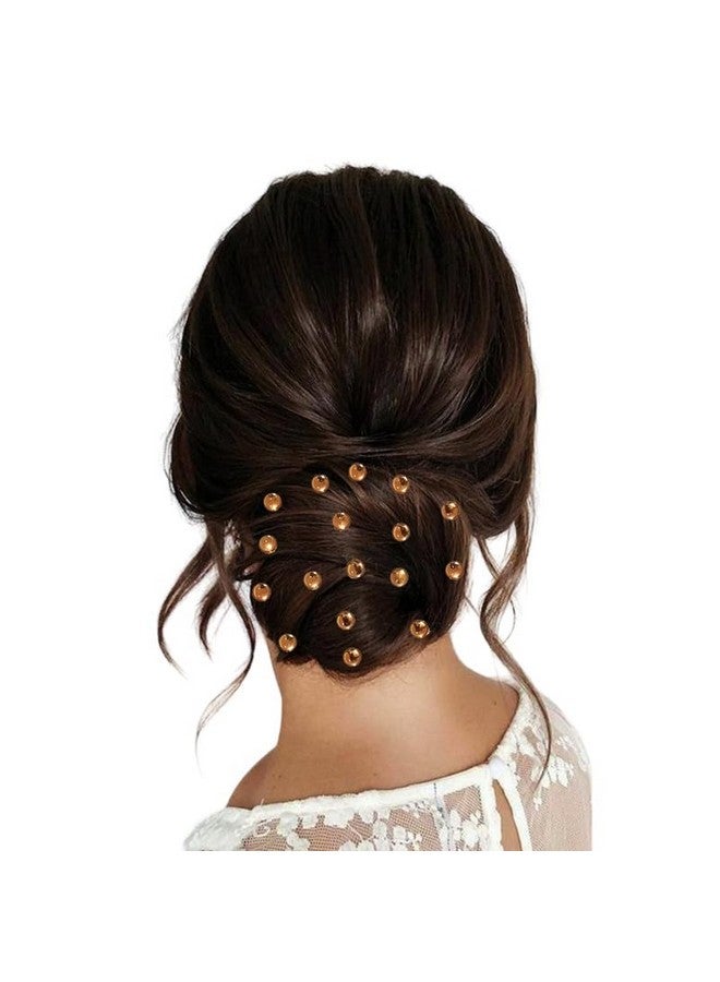 Ansh Elegant Round Hair Stickers: Easy Application, 36 Pieces, Versatile Design for All Hair Types, Adds Glamour, Ideal for Any Occasion, Lightweight and Comfortable_2851_Golden - Image 4