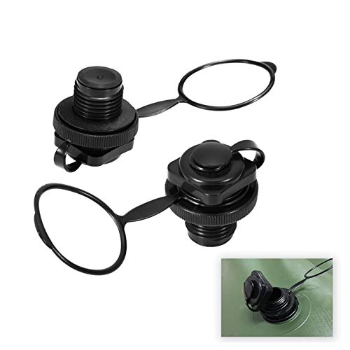 URIMPAVIDO 2PCS Inflatable Boat Air Valve, Kayak Raft Plug Replacement, Inflatable Boat Spiral Air Plug, Air Mattress Plug Replacement, Air Valve Replacement for Inflatable Boat Rubber Dinghy Pool Airbeds - Image 1