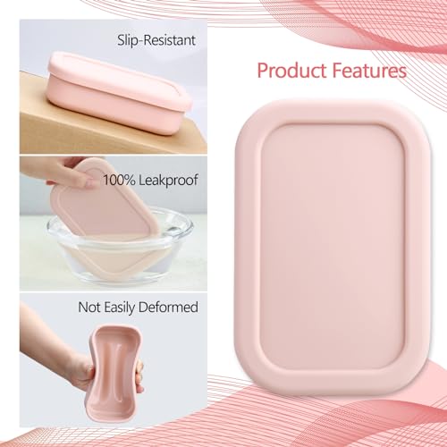 PUTING Large Travel Soap Case Leak Proof, Silicone Shampoo Bar Holder, Soap Container with Draining Layer, Slip-Resistant Portable Bar Soap Holder for Shower, Bathroom, Gym, Camping(Pink) - Image 3