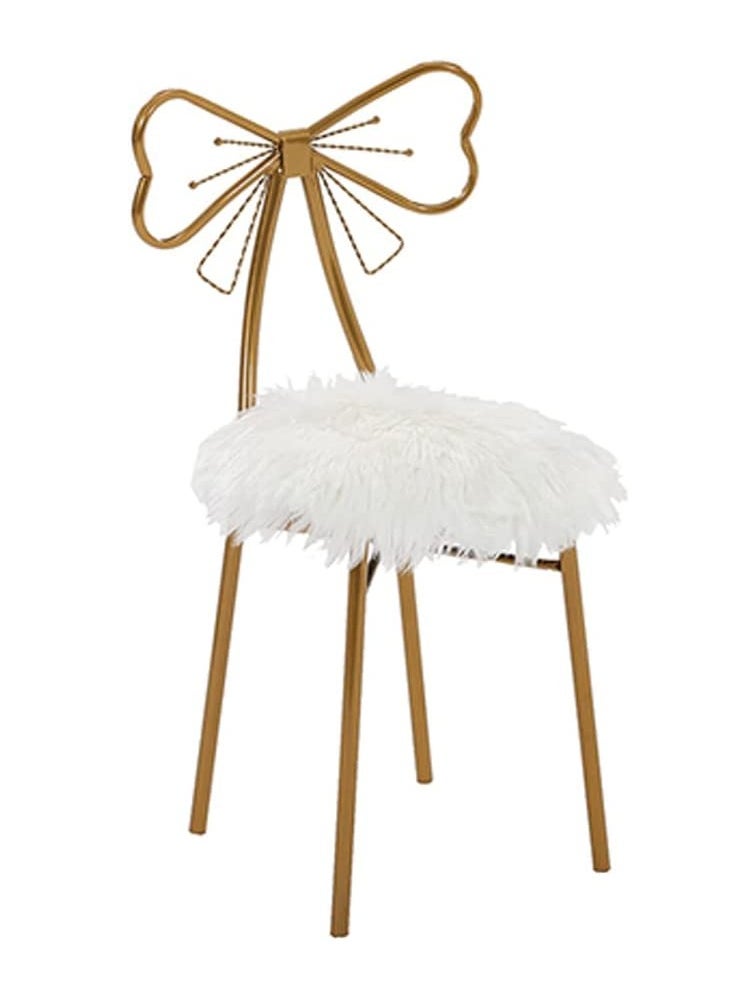 Generic - FFD Golden Vanity Chair Makeup Stool Nordic Dressing Table Chair Butterfly Chair Dressing Table Stools Makeup Vanity Stool Makeup Chair Vanity Makeup Chair For Home Living Room Bathroom Decor - Image 1