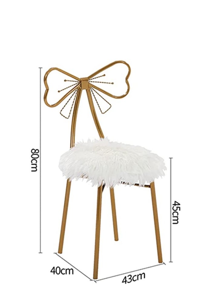 Generic - FFD Golden Vanity Chair Makeup Stool Nordic Dressing Table Chair Butterfly Chair Dressing Table Stools Makeup Vanity Stool Makeup Chair Vanity Makeup Chair For Home Living Room Bathroom Decor - Image 1