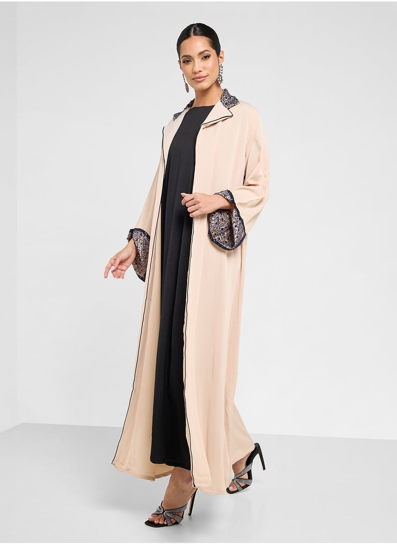 hayas closet Flared Sleeve Abaya with Sheila  - Image 5