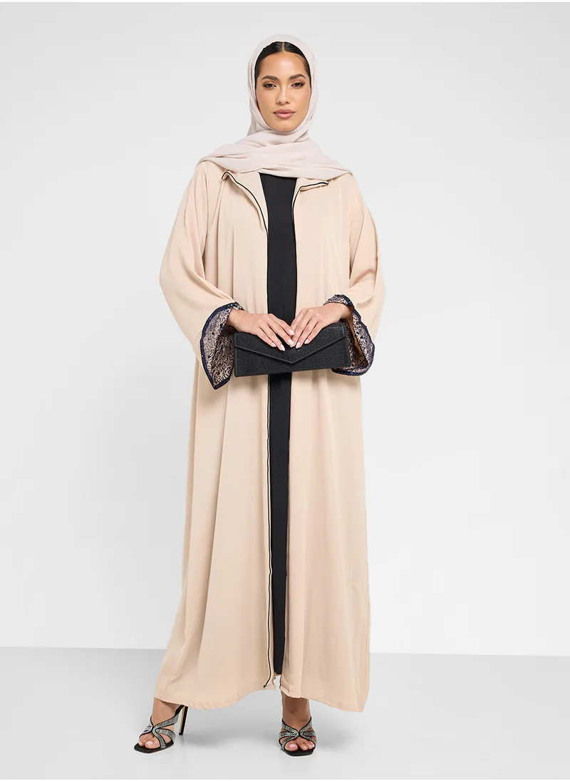 هيا كلوزيت Flared Sleeve Abaya with Sheila
