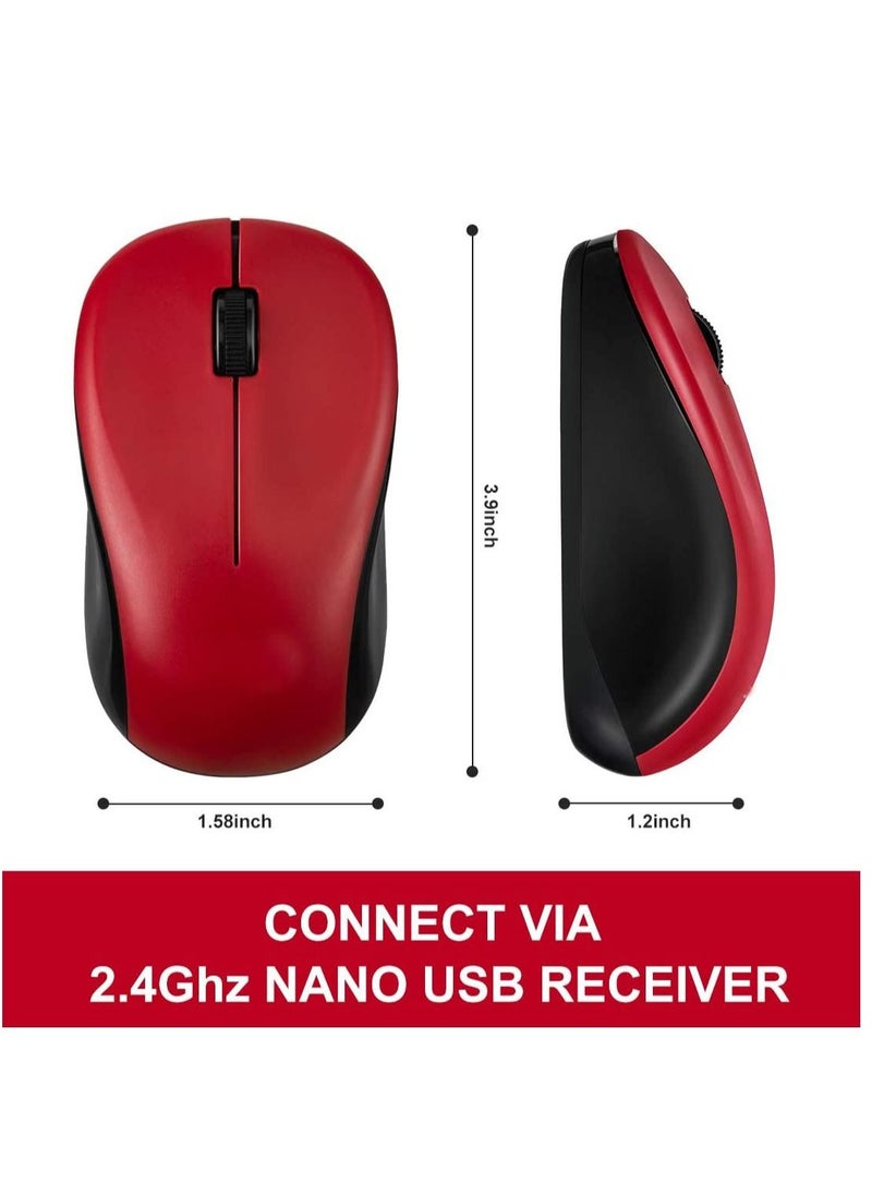 Enet Wireless Mouse 2.4Ghz Comfortable Click Mouse with USB Receiver 1600DPI High Precise Portable Mouse 10m Working Range for Laptop Chromebook MacBook Notebook PC  - Image 2