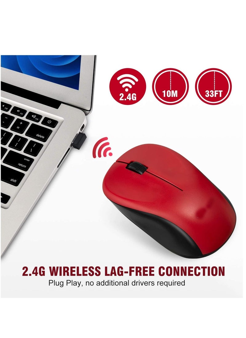 Enet Wireless Mouse 2.4Ghz Comfortable Click Mouse with USB Receiver 1600DPI High Precise Portable Mouse 10m Working Range for Laptop Chromebook MacBook Notebook PC  - Image 4