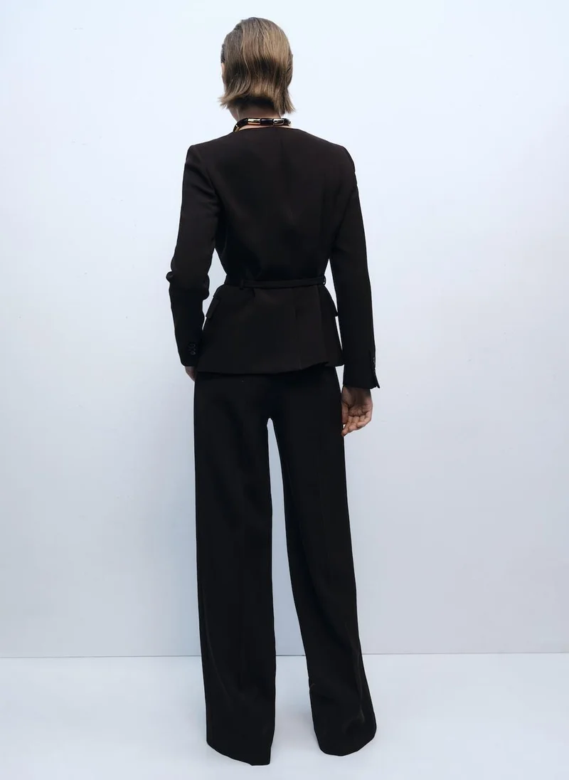 MANGO Straight Fit Suit Pants