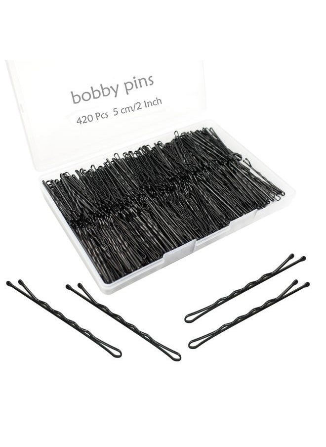 Pendulum - Bobby Pins Black For Women 420 Count With Box, YINGFENG 1.97 inch Premium Black Wavy Hair Bobby Pins, Reusable Non Slip Hair Pins, For Buns, Thick Hair Thin Hair And All Hair Types - Image 1