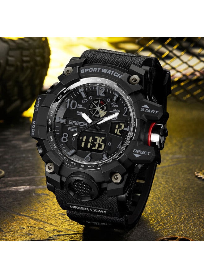 Sanda Student Watch For Men, Sports Waterproof Luminous Multi-functional Electronic Watch For Middle School, High School Students And Military Enlistment - Image 3