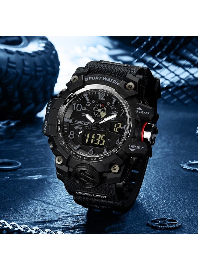 Sanda Student Watch For Men, Sports Waterproof Luminous Multi-functional Electronic Watch For Middle School, High School Students And Military Enlistment - Image 2