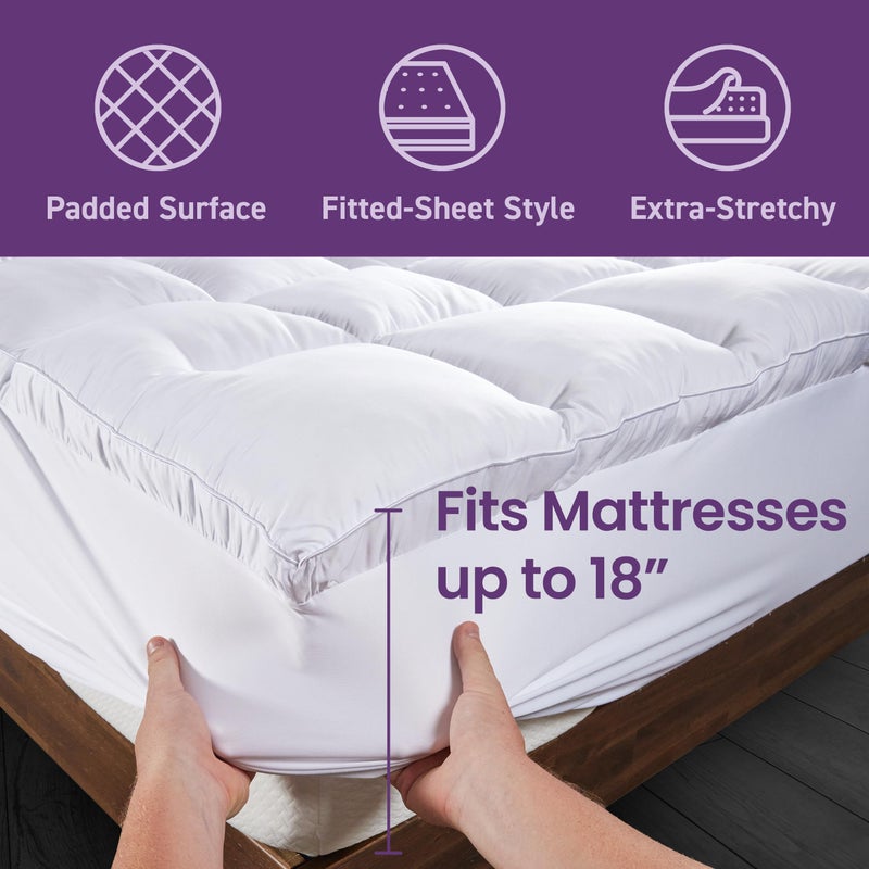 SafeRest CloudGuard - Twin XL Size Hybrid Mattress Protector & Pad (Extra Padded) - Waterproof Quilted Pillow Top Mattress Cover - Thick, Plush & Fitted Mattress Topper for Bed - Image 3